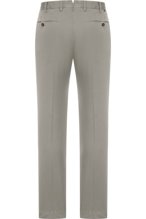 Incotex سراويل لـ القسم الرجالي Incotex Chino Trousers With Linen And Cotton Pleats