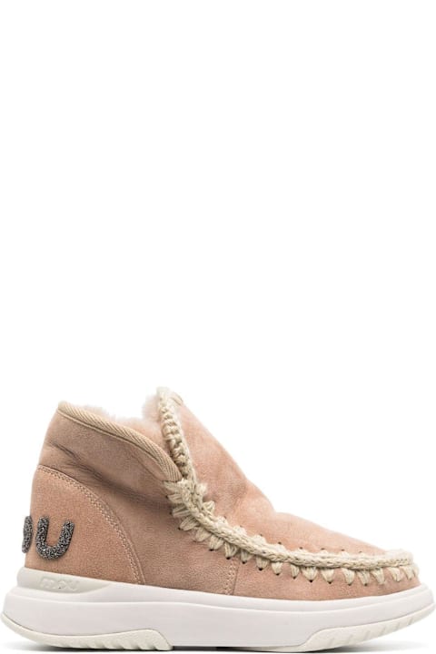 Mou Shoes for Women Mou Eskimo Jogger In Camel Beige Sheepskin