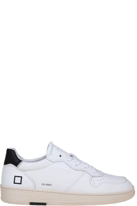 Court Sneakers In Black/white Leather