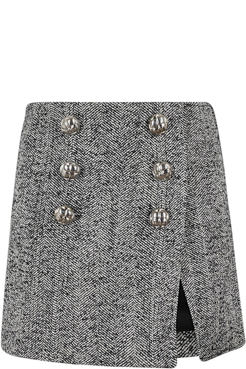 Paco Rabanne لـ Women Paco Rabanne Herringbone A-line Mini Skirt