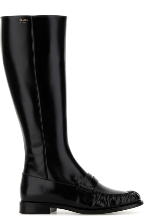 Homeware Prada Black Leather Boots