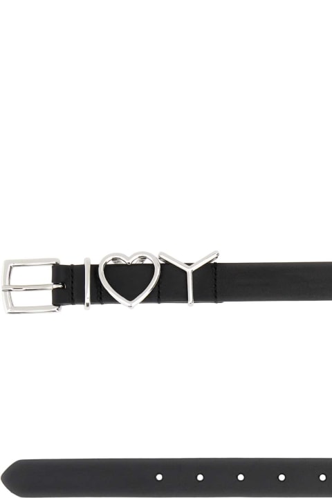 Y/Project Belts for Women Y/Project Black Leather Belt