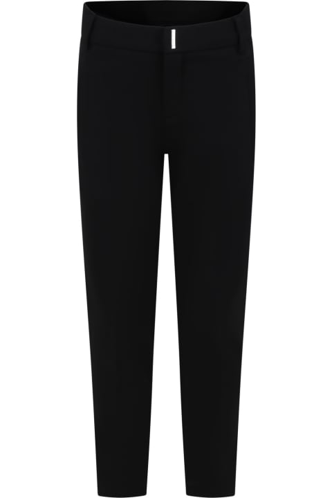 Givenchy for Kids Givenchy Black Trousers For Boy With Logo