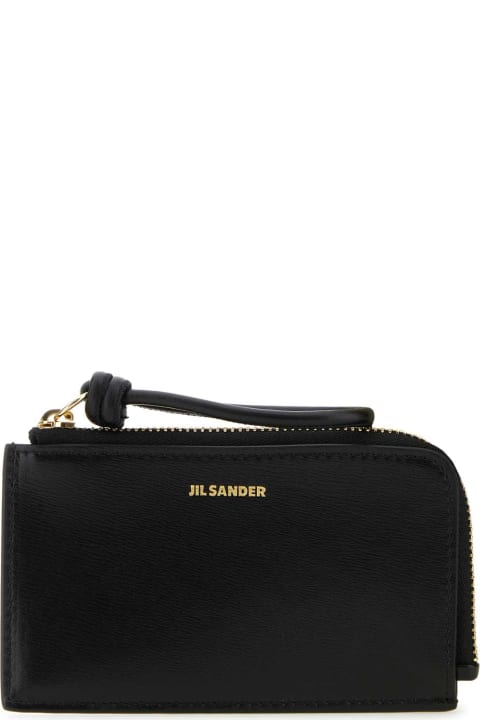 Jil Sander Women Jil Sander Black Leather Wallet