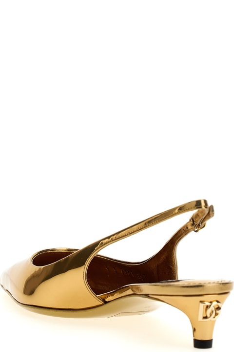 High-Heeled Shoes for Women Dolce & Gabbana Leather Slingback Pumps