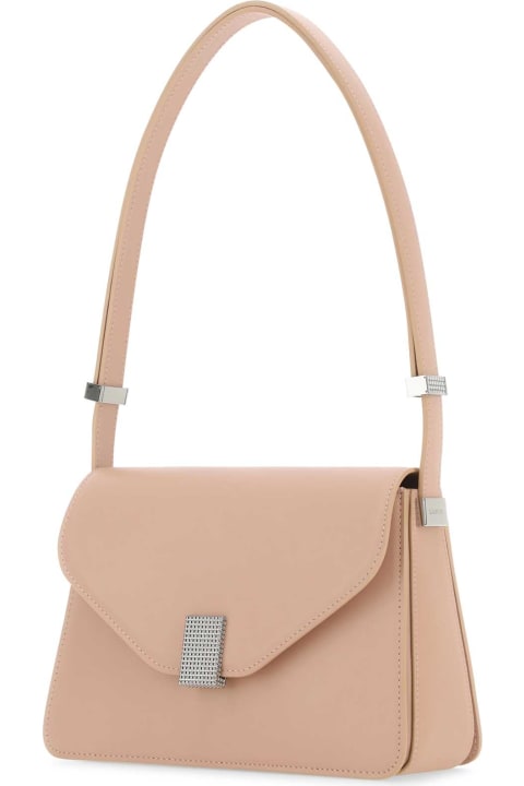 Bags Sale for Women Lanvin Antiqued Pink Leather Concerto Shoulder Bag