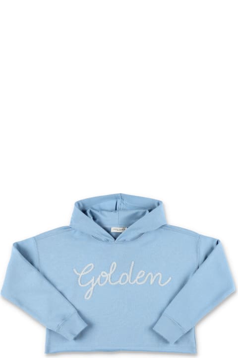 Sweaters & Sweatshirts for Girls Golden Goose Cropped Hoodie With Logo
