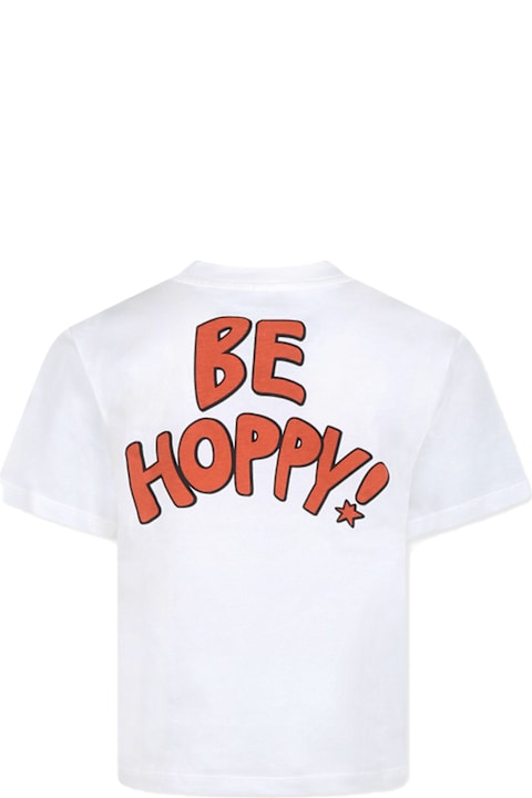 أدوات منزلية Stella McCartney Kids White T-shirt For Boy With Rabbit