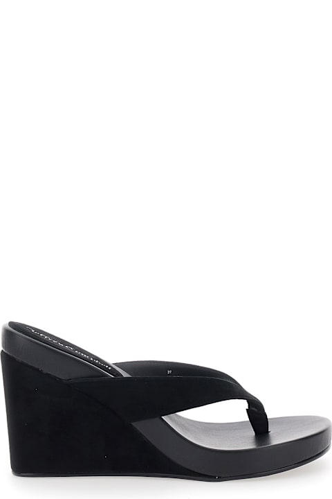 Jeffrey Campbell Liezel Suede Wedge Shoes In Black