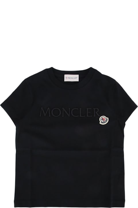 Moncler قمصان بياقة دائرية وقمصان البولو لـ أولاد Moncler Ss T-shirt