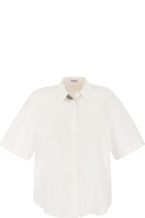Fashion for Women Brunello Cucinelli Silk Crepe De Chine Shirt With Precious Buttonhole