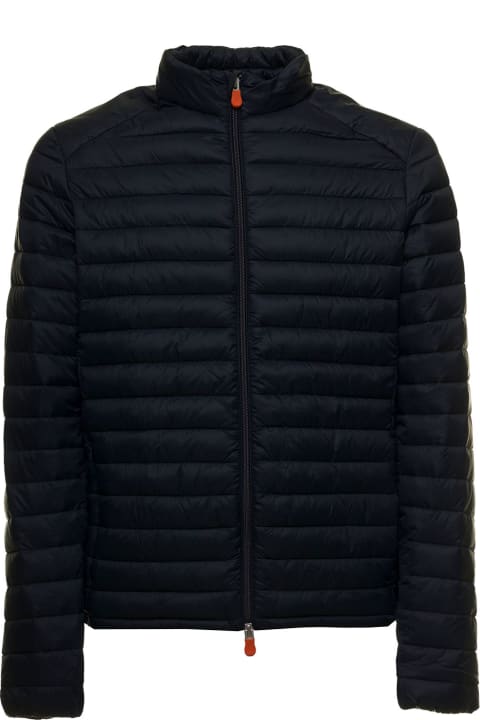 Alexander Blue Quilted Nylon Ecological Down Jacket  Save The Duck Man