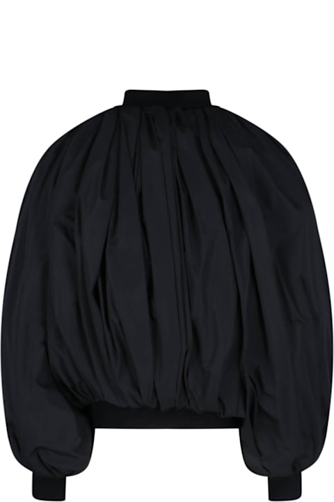 Balenciaga Kids Balenciaga Draped Bomber Jacket
