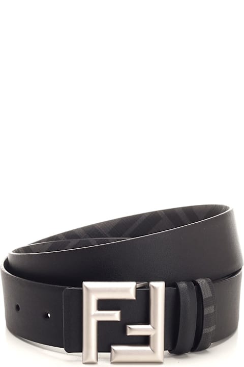 Fendi Belts for Men Fendi Ff Reversible Leather Belt