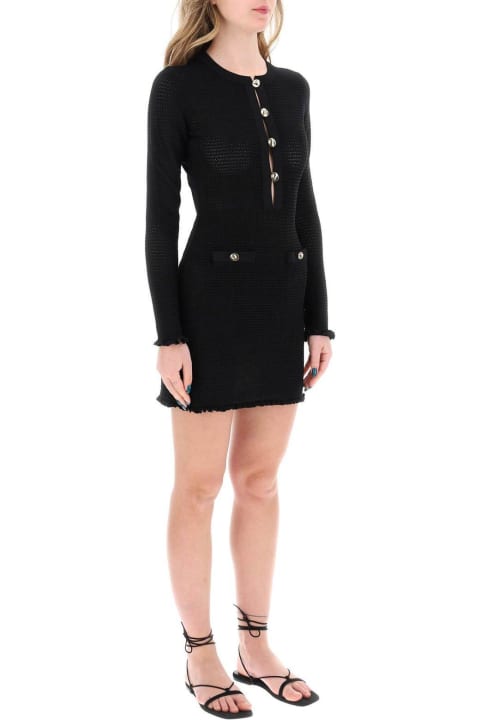 Coats & Jackets for Women self-portrait Kintted Long Sleeved Mini Dress