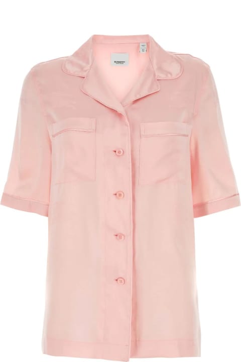 ウィメンズ新着アイテム Burberry Pastel Pink Satin Shirt
