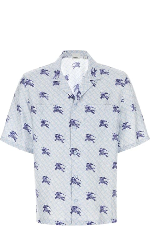Homeware Burberry Printed Satin Pyjama Shirt