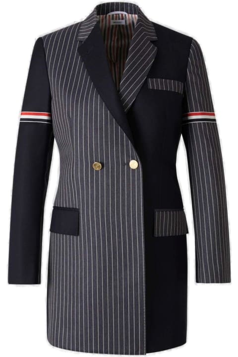 Thom Browne Coats & Jackets for Women Thom Browne Patchwork Button-up Blazer