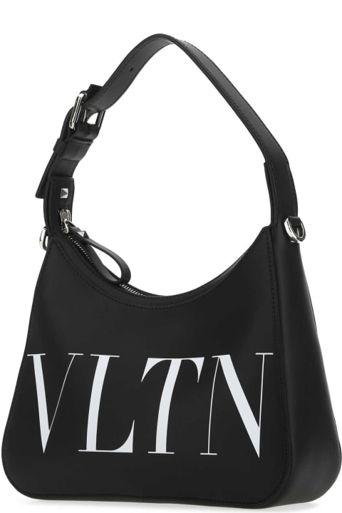 Totes for Men Valentino Garavani Black Leather Vltn Handbag