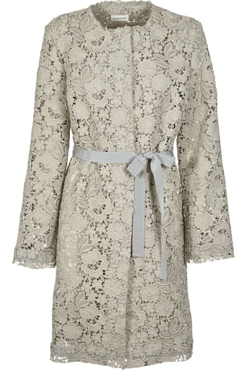 Parosh for Kids Parosh Floral Belted Waist Coat