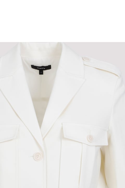 ジャケット Theory SS24 Theory Wool Boxy Jacket (N1101112 C05 IVORY) Theory Wool Boxy Jacket N1101112-C05 IVORY | IlDuomo