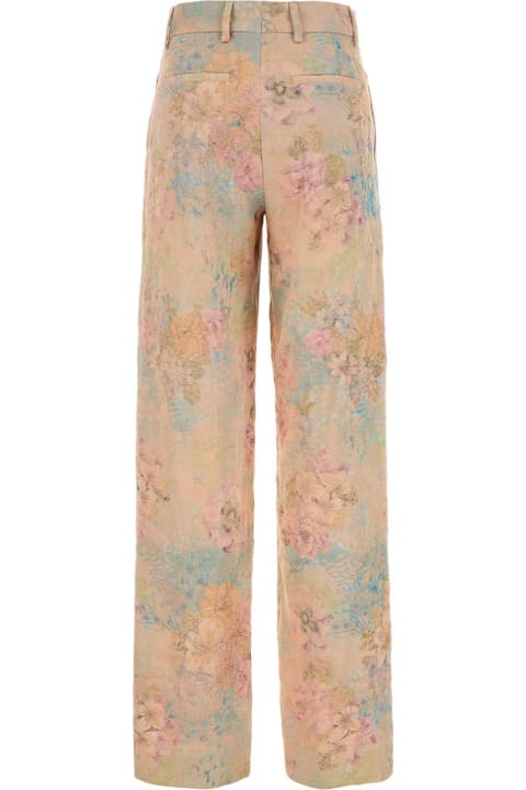 Dries Van Noten الملابس لـ السيدات Dries Van Noten Embellished Linen Blend Paxy Pant