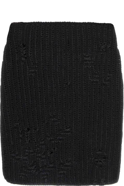 Skirts for Women J.W. Anderson Black Cotton And Acrylic Mini Skirt