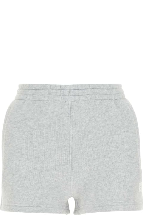 T by Alexander Wang for Women T by Alexander Wang Melange Grey Cotton Blend Shorts