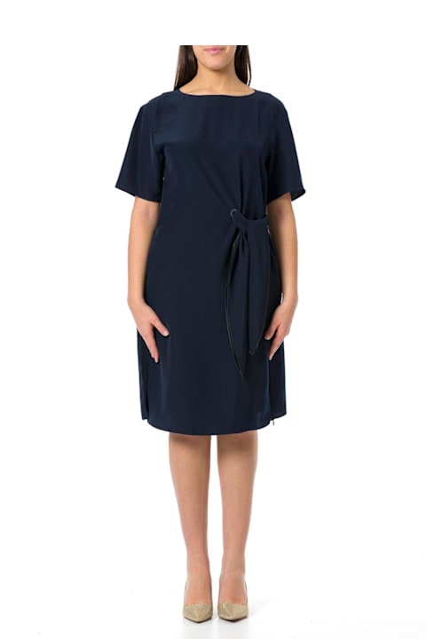 Emporio Armani for Women Emporio Armani Crewneck Side Tie Mini Dress