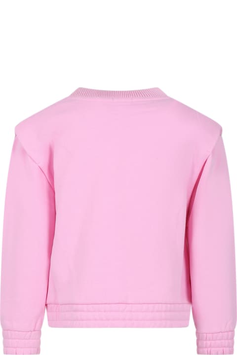 Billieblush Topwear for Girls Billieblush Pink Sweater For Girl With Writing