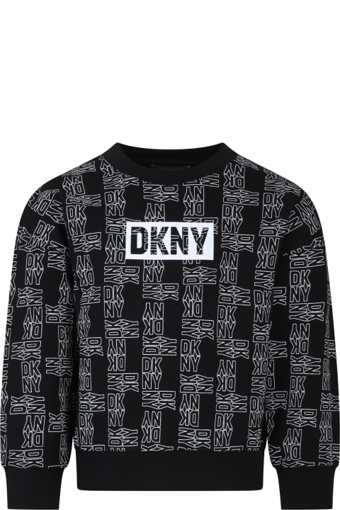 DKNY Sweaters & Sweatshirts for Boys DKNY Black Sweatshirt For Kids With Logo