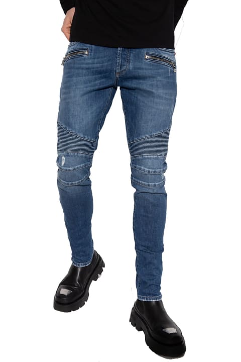 メンズ Balmainのデニム Balmain Slim Fit Jeans