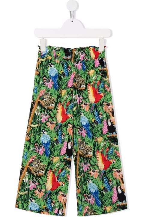 Kenzo Girl Jungle Printed Viscose Pants