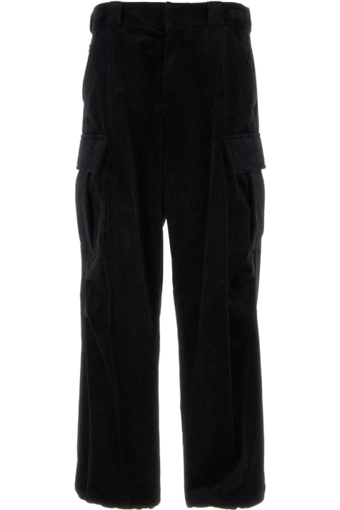 Prada Pants for Men Prada Black Corduroy Cargo Pant