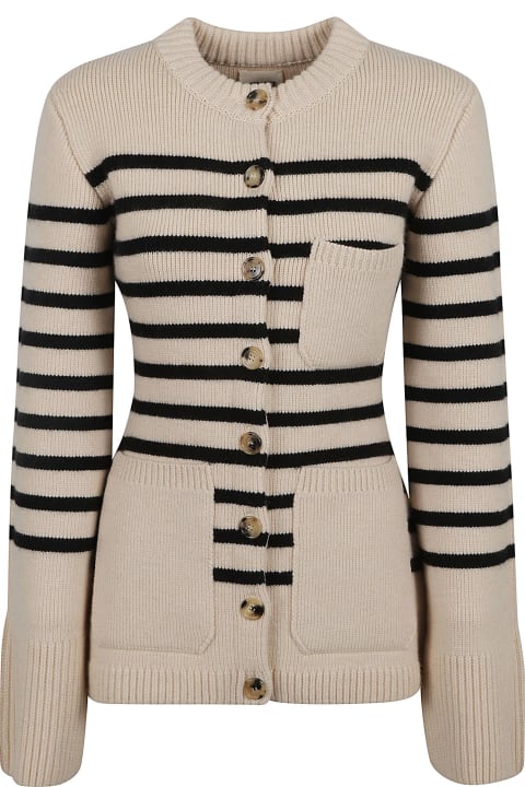 Khaite Sweaters for Women Khaite Stripe Buttoned Cardigan