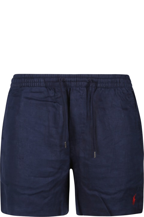 Ralph Lauren Pants for Men Ralph Lauren Logo Detail Elastic Drawstring Waist Shorts