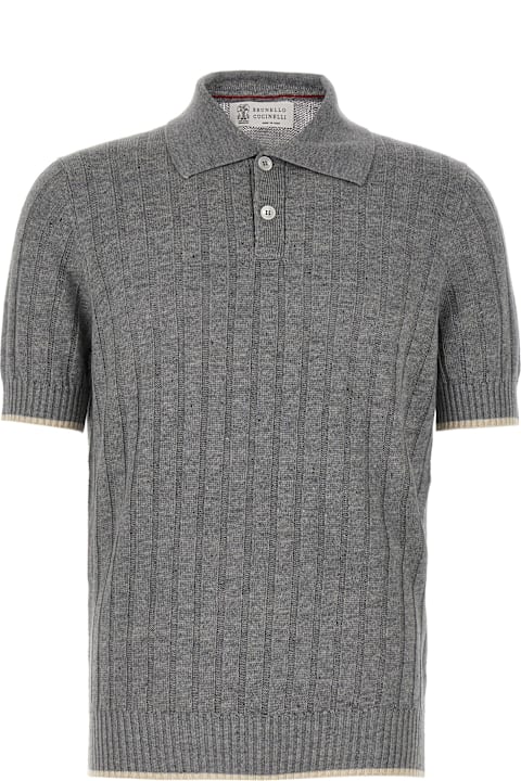 Quiet Luxury for Men Brunello Cucinelli Ribbed Polo Shirt