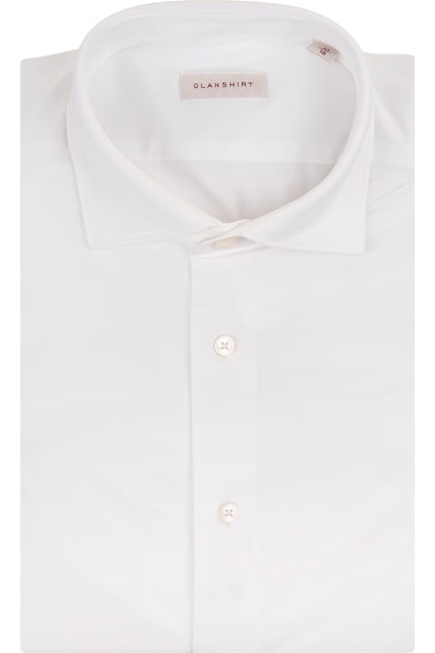 Glanshirt Shirts for Men Glanshirt Slim Fit Shirt In White Technical Fabric