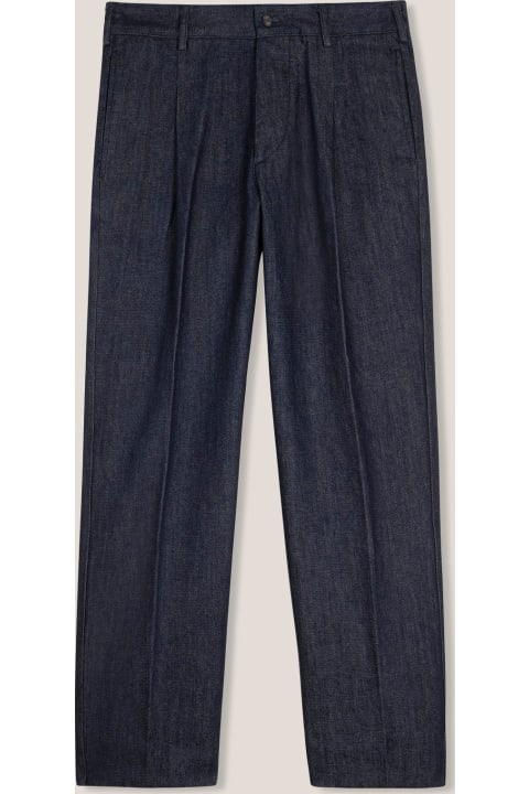 Homeware doppiaa Aantioco Pleated Cotton Denim Stretch Trousers