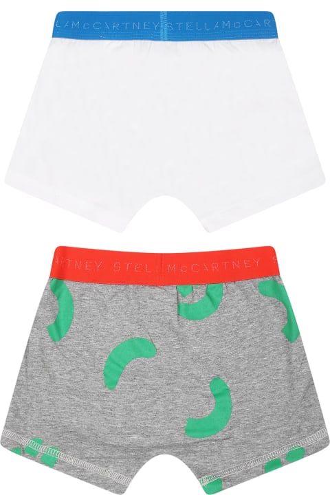 Stella McCartney Kids Underwear for Boys Stella McCartney Kids Multicolor Boxer Set For Boy With Logo