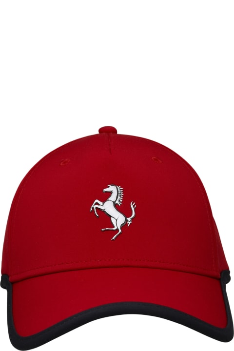 Ferrari Accessories for Men Ferrari Red Nylon Cap