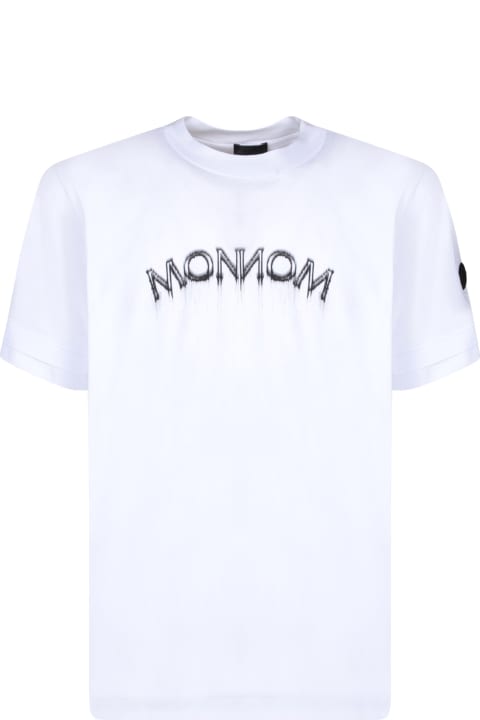Moncler Clothing for Women Moncler Powder Effect White Logo T-shirt