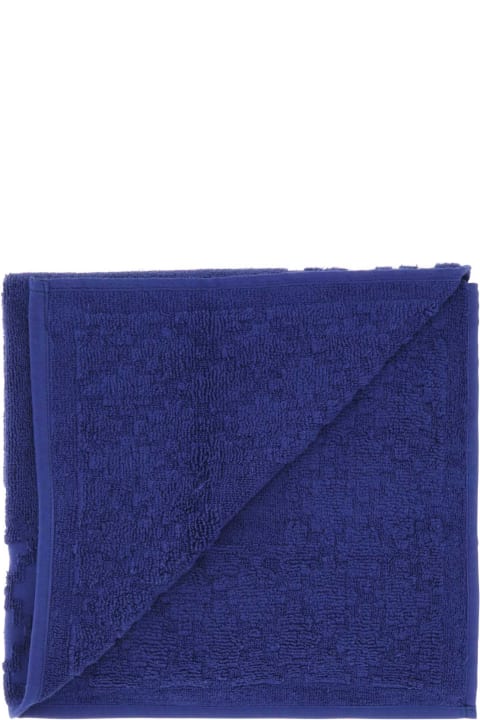 Textiles & Linens Marcelo Burlon Electric Blue Terry Fabric Towels Set