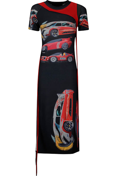 Ottolinger for Women Ottolinger Adsb X Ottolinger Car Printed Slit Maxi Dress