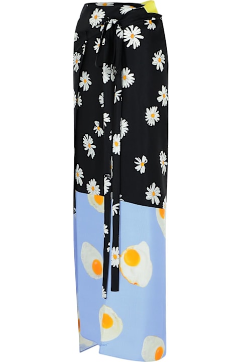 Homeware Moschino 
patchwork
 Black Silk Skirt