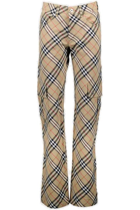 Burberry Pants & Shorts for Women Burberry Straight-leg Checked Cargo Pants