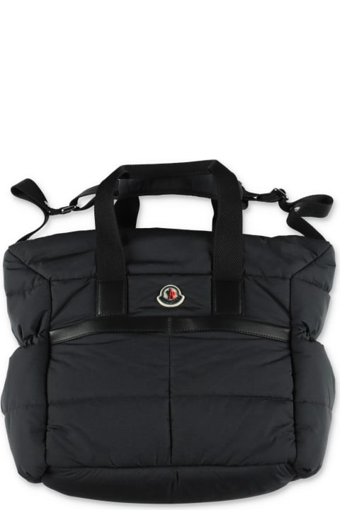 Accessories & Gifts for Baby Boys Moncler Moncler Borsa Cambio Trapuntata Nera In Nylon Baby