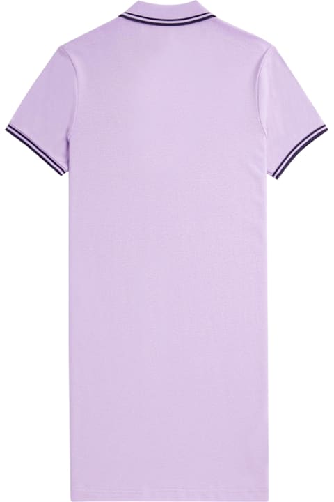 Fred Perry لـ Kids Fred Perry Stretch Cotton Polo Dress With Contrasting Profiles