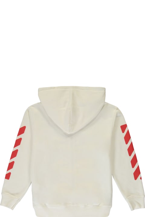 Sweaters & Sweatshirts for Girls Off-White Cotton Full Zip Hoodie