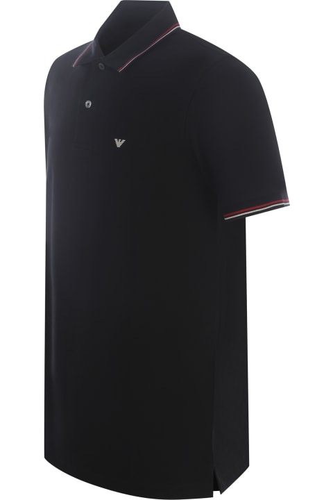 Emporio Armani Topwear for Men Emporio Armani Logo Printed Short Sleeved Polo Shirt